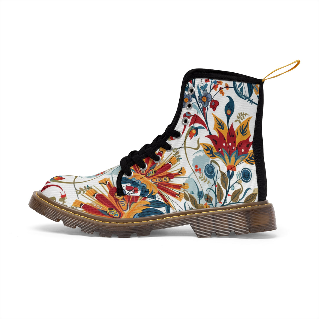 Women's Canvas Boots - Flower Love