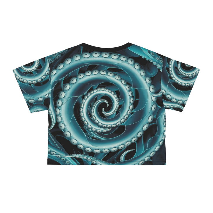 Octopus Twist Crop Tee, Unique Gift, Festival Fashion, Casual Daily Wear