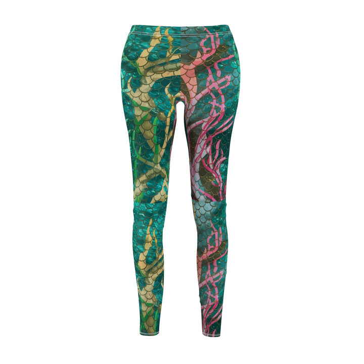 Women's Casual Leggings - Mermaid Scales Net