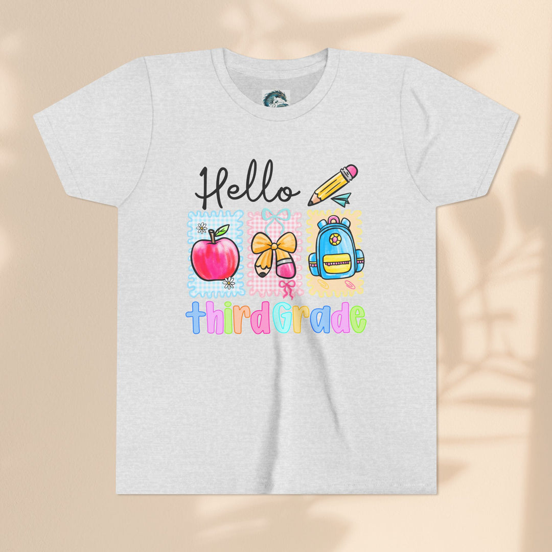 Colorful Third Grade Youth Tee, Back to School Shirt, Kids Graphic T-Shirt, 3rd Grade Celebration Apparel, Cute School Outfit, Fun [...]