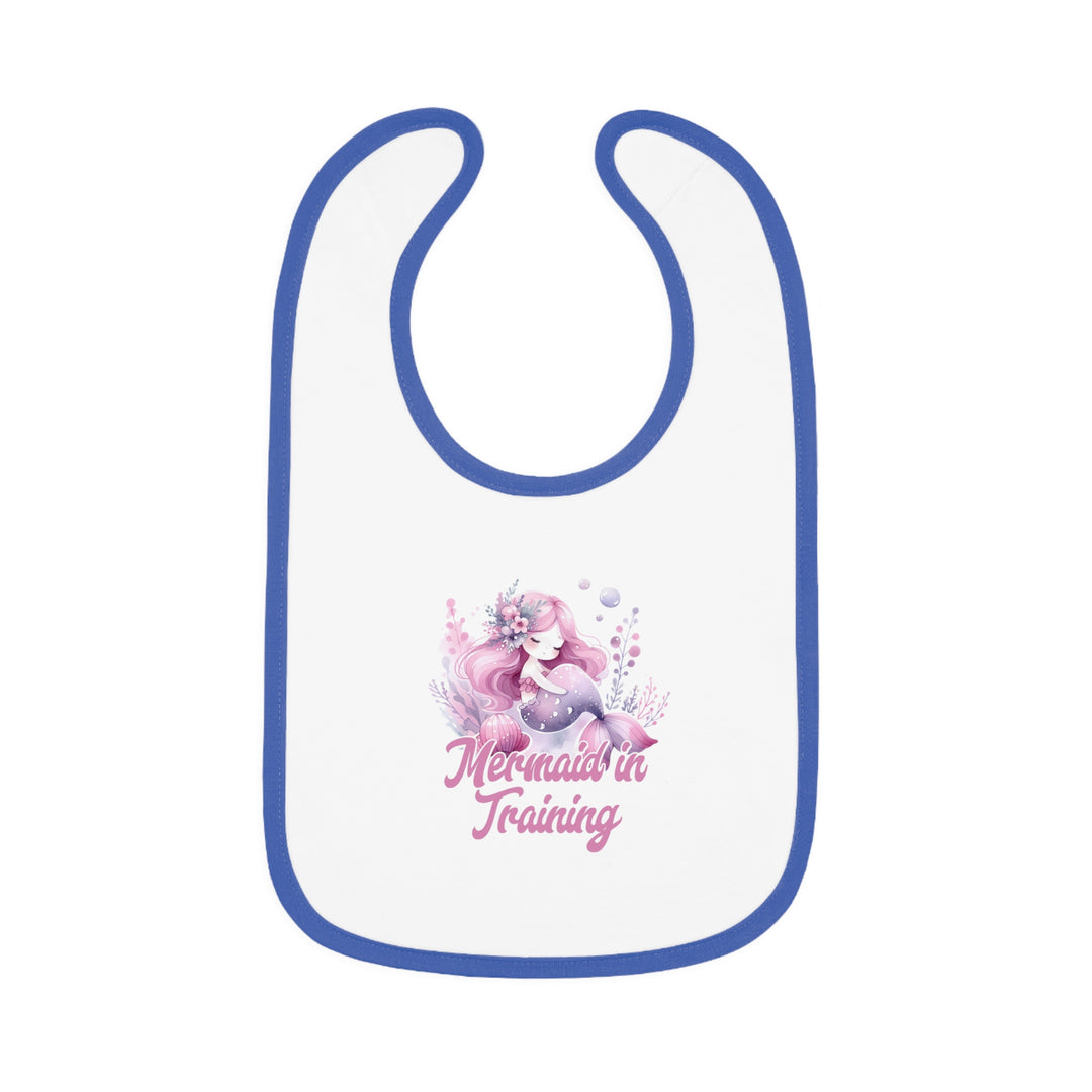 Baby Contrast Trim Jersey Bib - Mermaid In Training