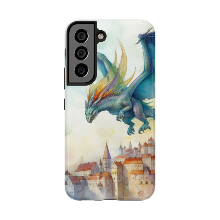 Tough Phone Cases - Dragon Over City