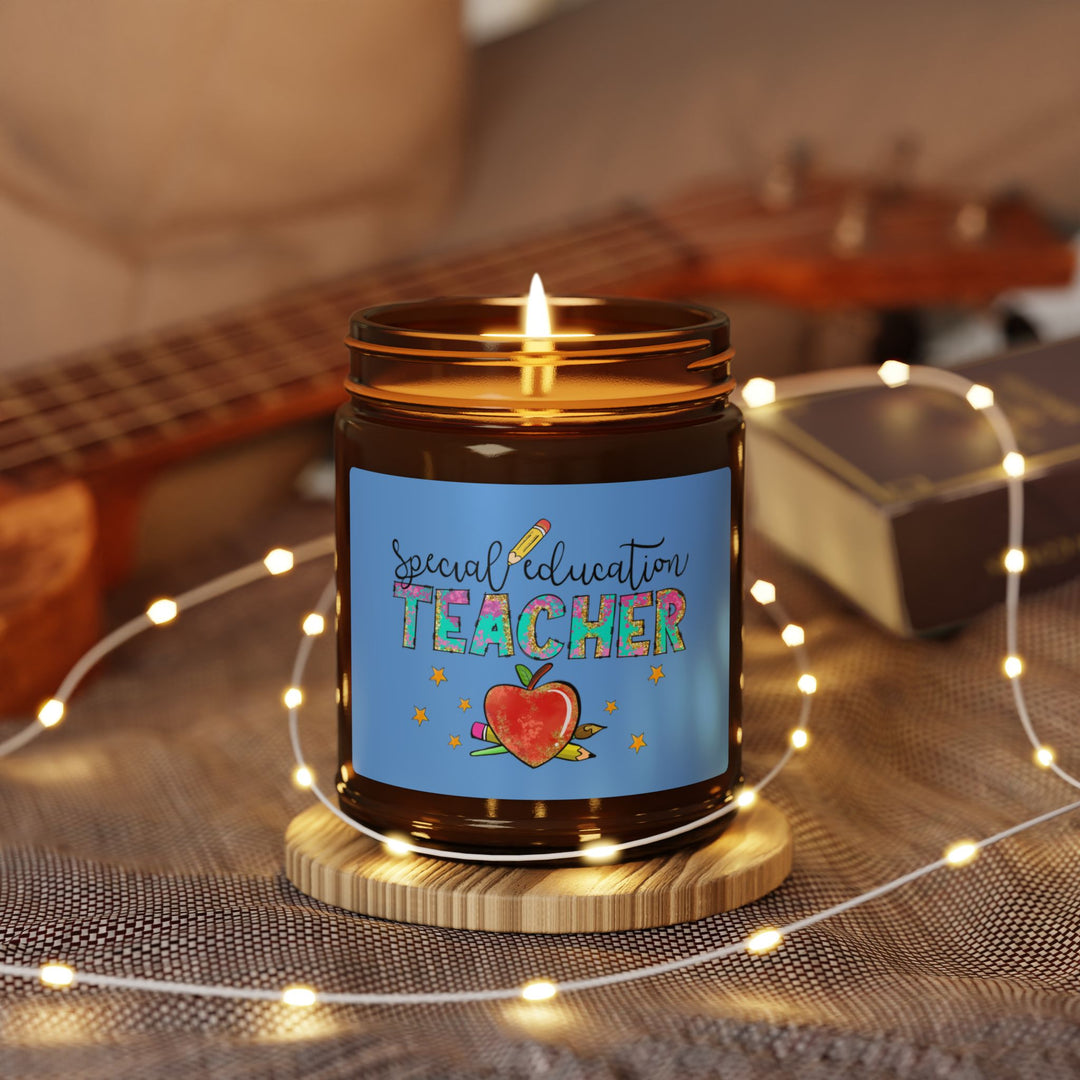 Scented Soy Candle (Multi-Size, Amber Jar) - Special Education Teacher