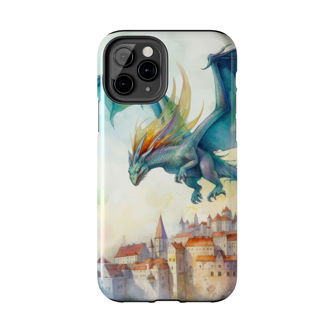 Tough Phone Cases - Dragon Over City