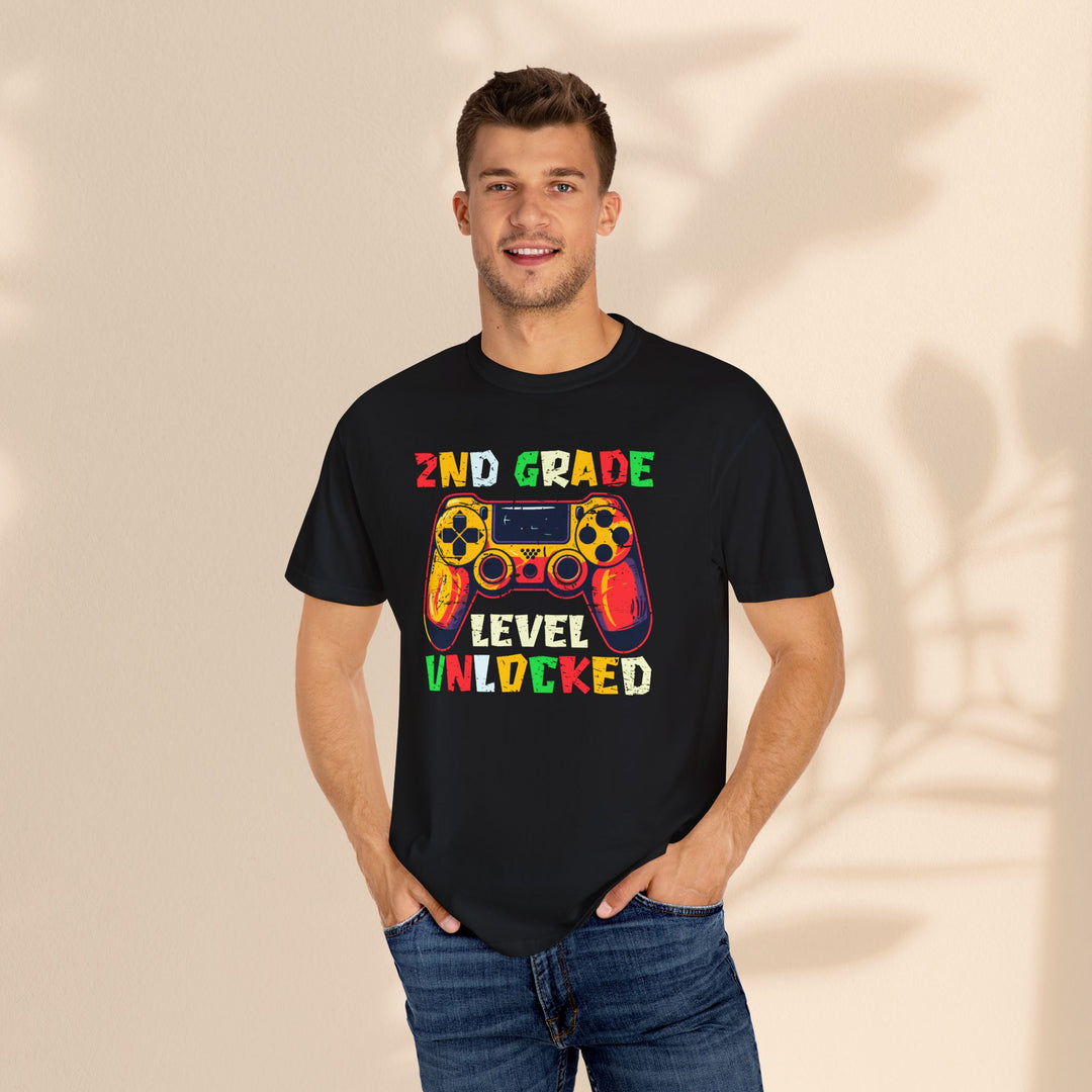 Fun Gamer T-Shirt, 2nd Grade Level Unlocked Shirt, Kids Gaming Apparel, Back to School Gift, Video Game Fan Tee