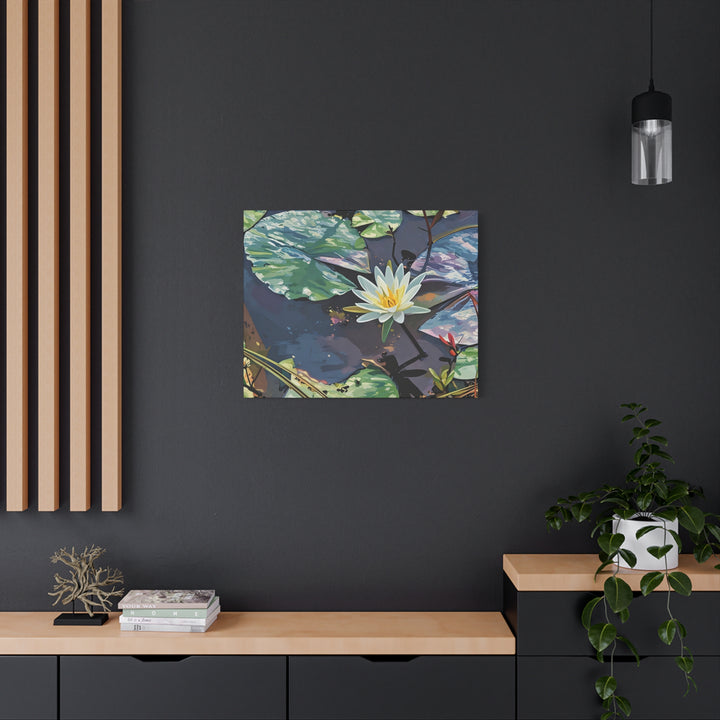 Water Lily Canvas Art Print – Nature Wall Décor