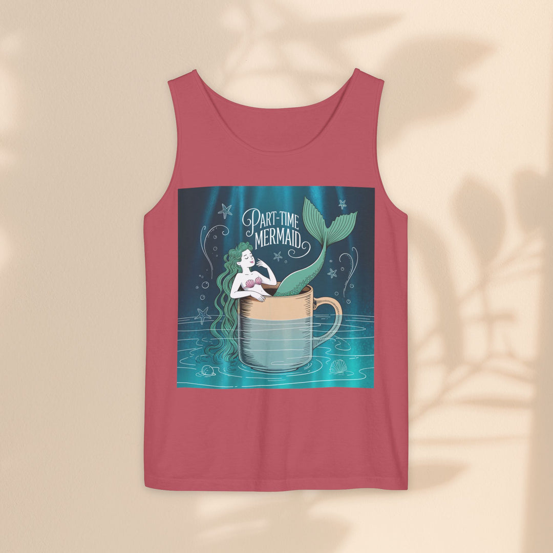 Part-Time Mermaid Unisex Tank Top, Casual Summer Tee, Cute Beachwear, Gift for Ocean Lovers, Quirky Mermaid Apparel