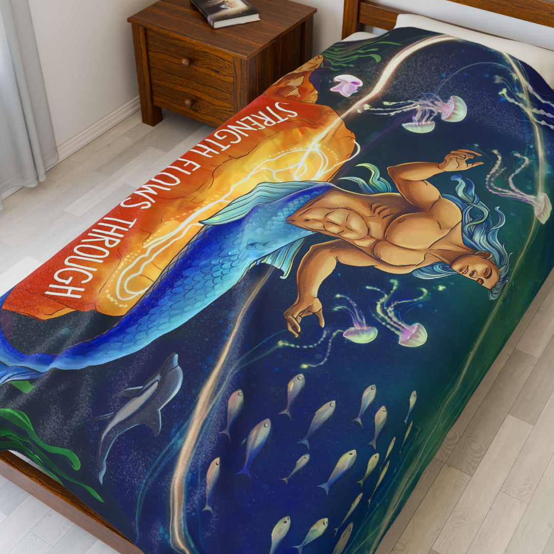 Merman Velveteen Plush Blanket
