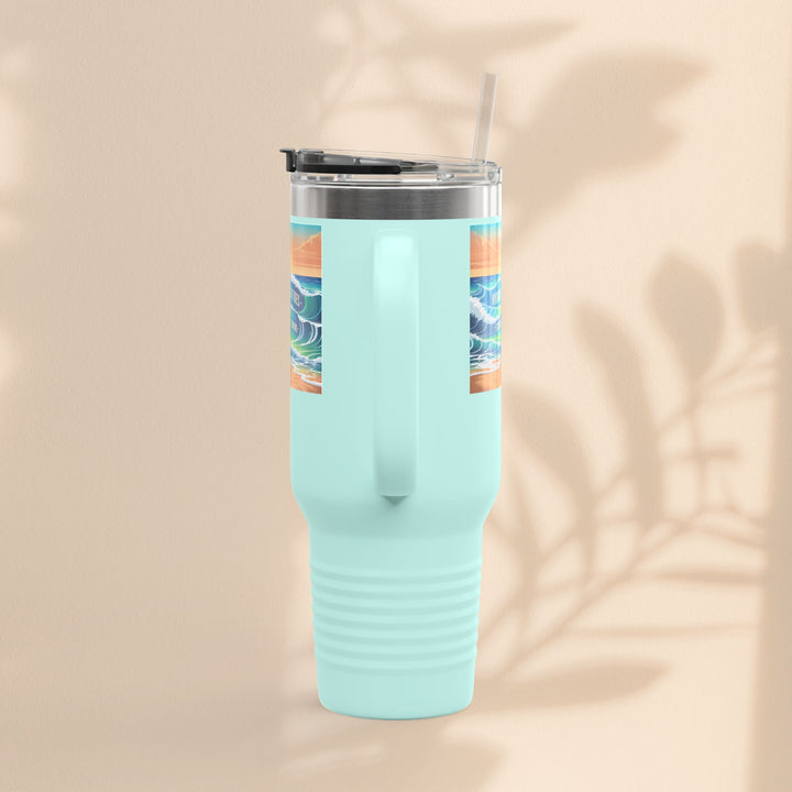 Ocean Wave Insulated Travel Mug, 40oz