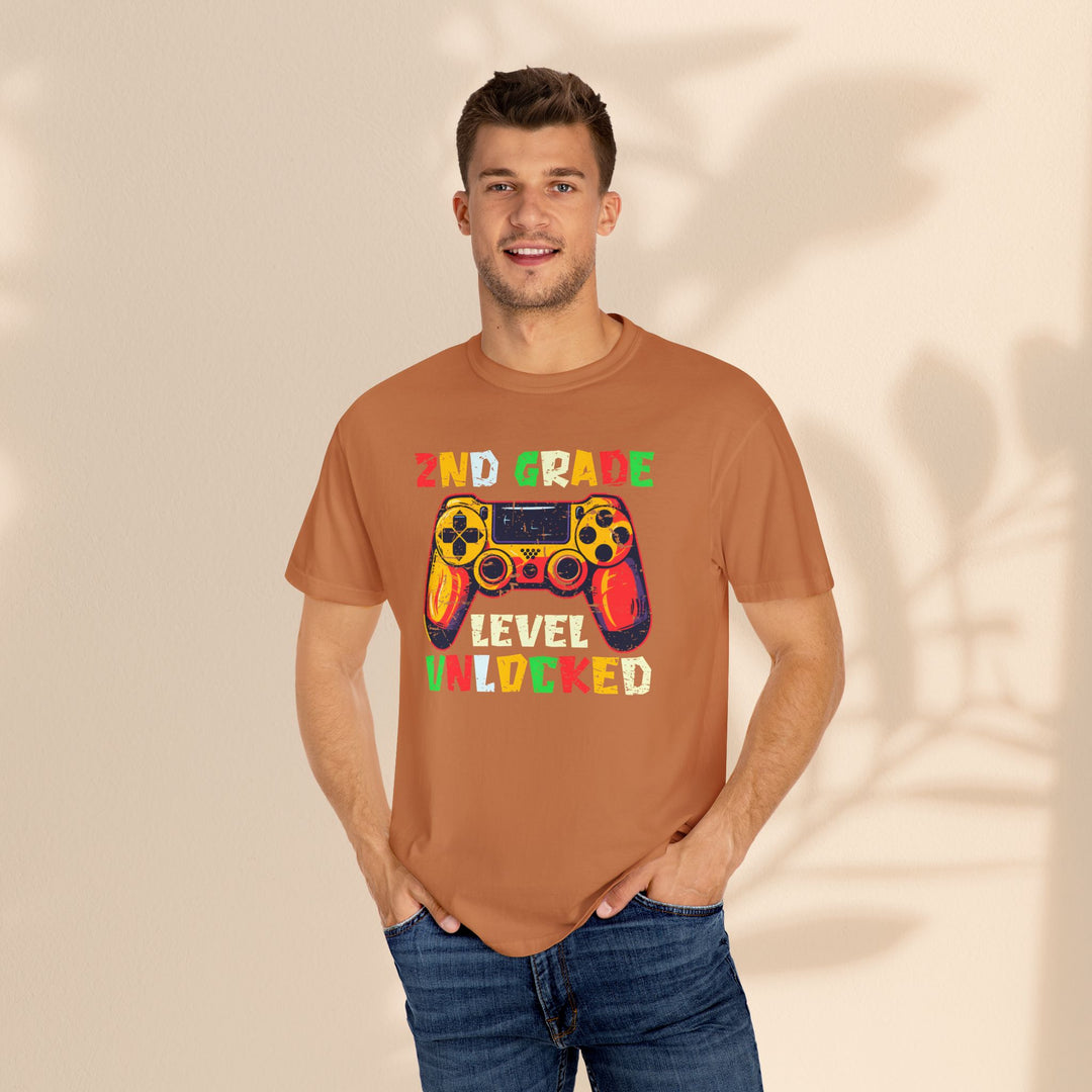 Fun Gamer T-Shirt, 2nd Grade Level Unlocked Shirt, Kids Gaming Apparel, Back to School Gift, Video Game Fan Tee