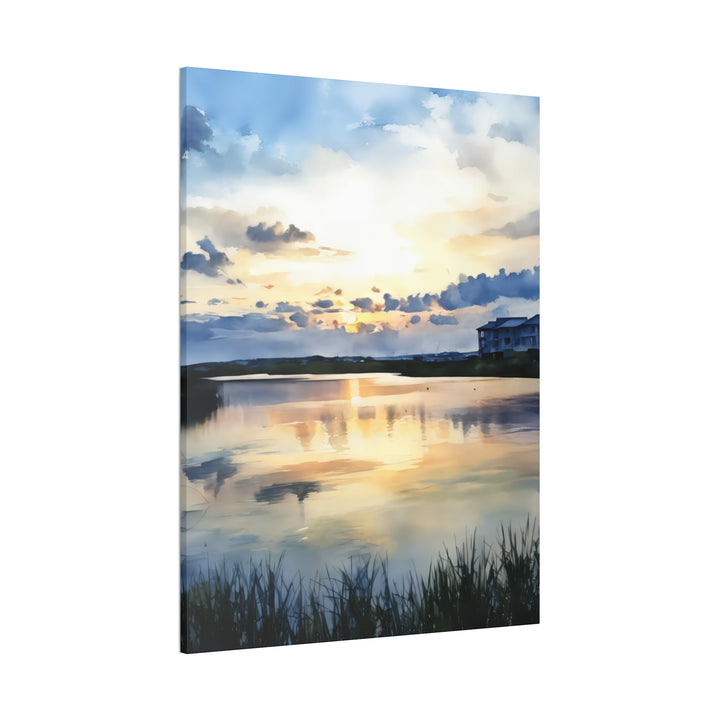 Serene Sunset Landscape Canvas Wall Art