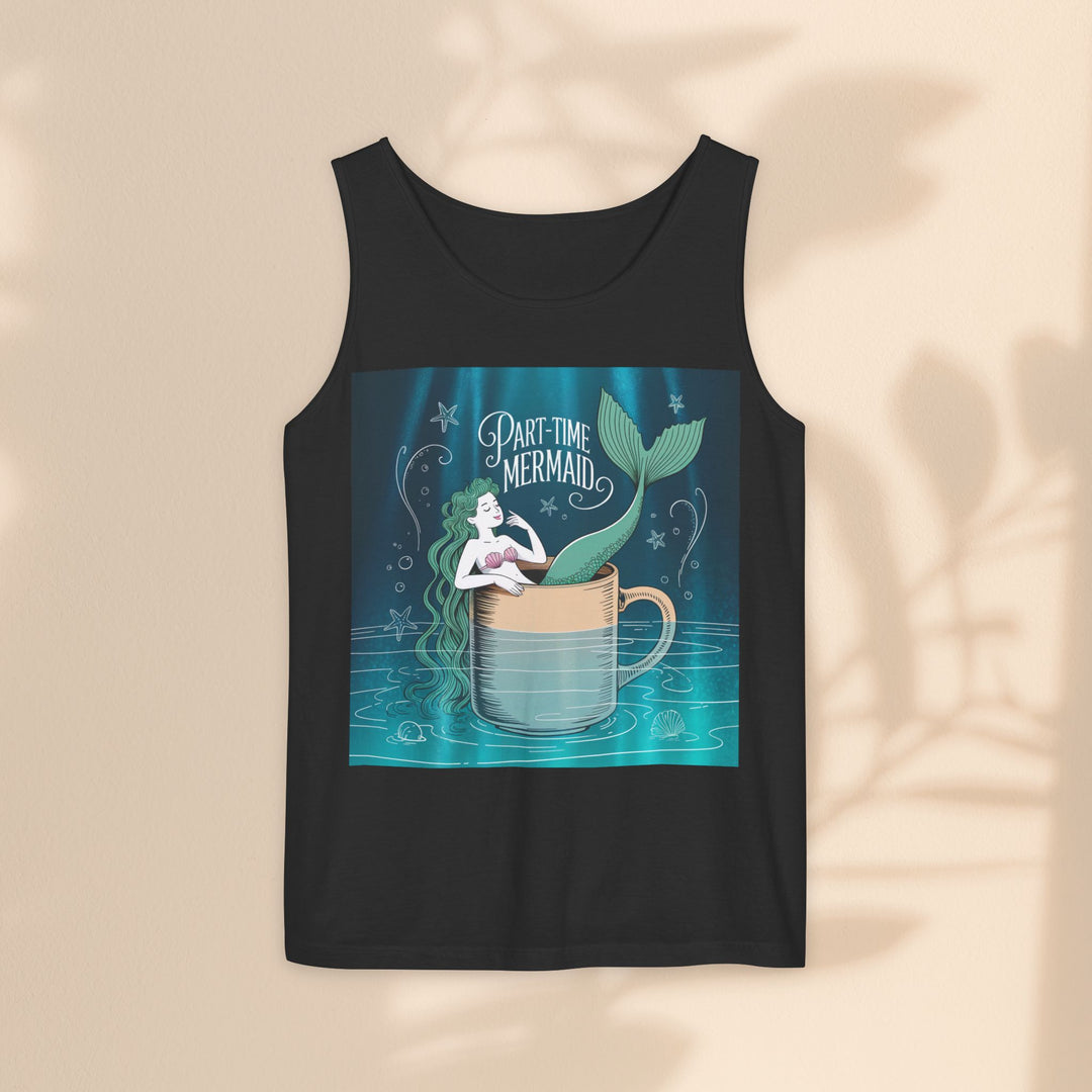 Part-Time Mermaid Unisex Tank Top, Casual Summer Tee, Cute Beachwear, Gift for Ocean Lovers, Quirky Mermaid Apparel