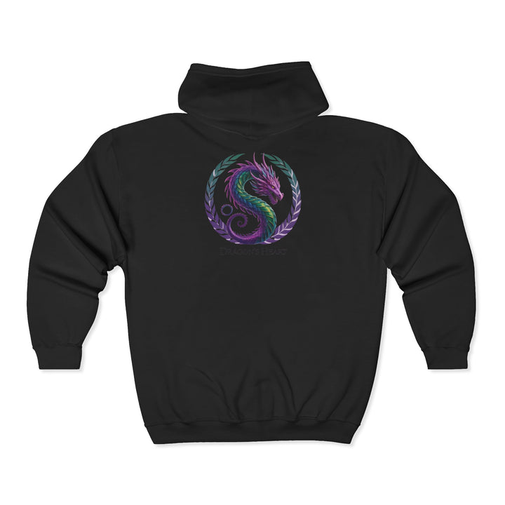 Dragon's Heart - nisex Heavy Blend™ Full Zip Hooded Sweatshirt