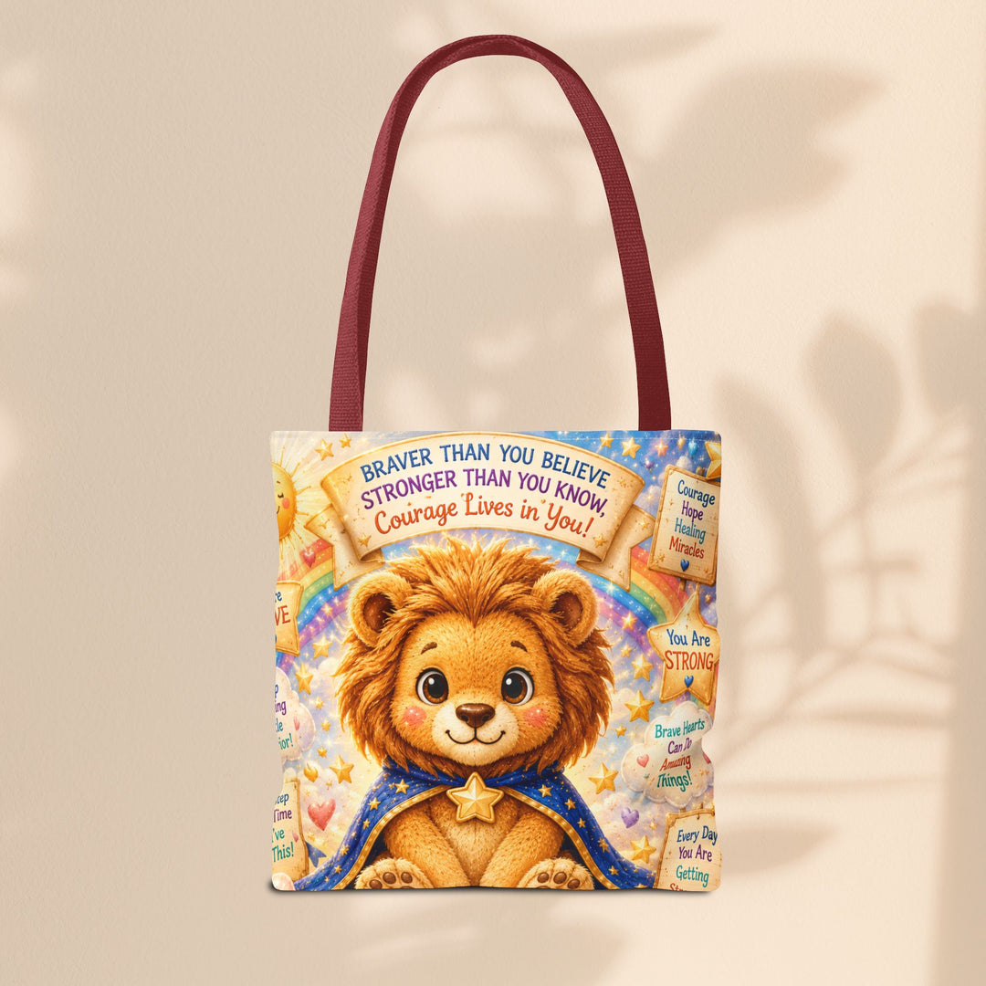 Cute Courage Lion Tote Bag | Brave Buddies™