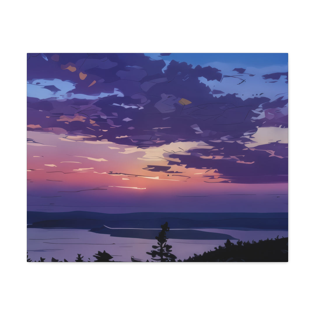 Elegant Sunset Canvas Print for Bedroom and Living Room