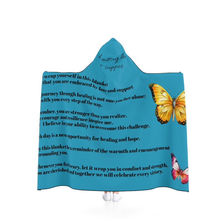 Supportive Cancer Patient Hooded Blanket