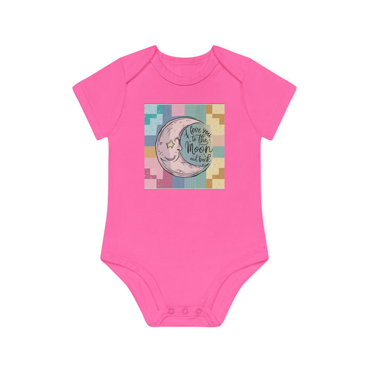 Baby Organic Short Sleeve Bodysuit - Love You To The Moon and Back