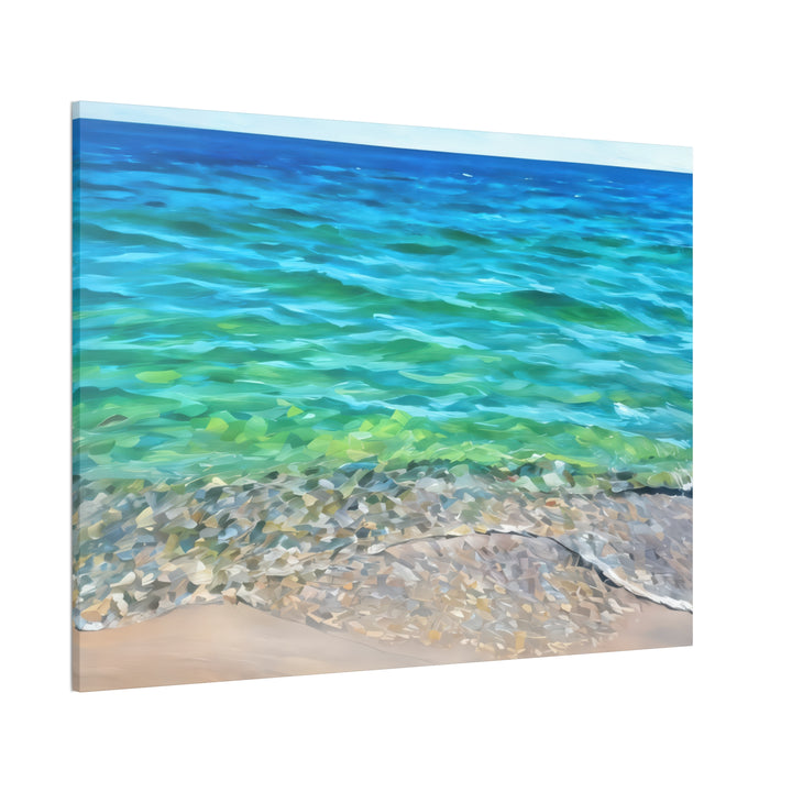 Coastal Serenity Seascape Canvas Art Print