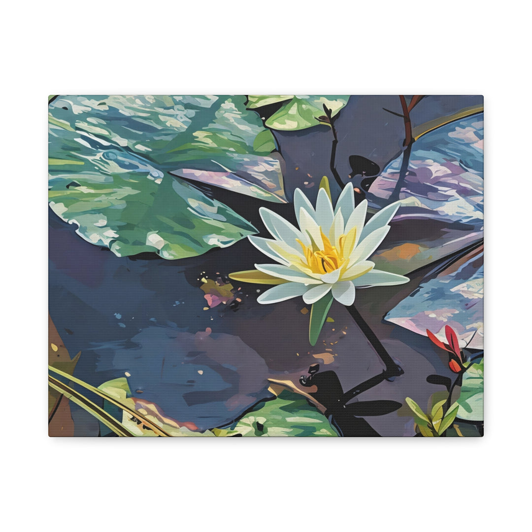Water Lily Canvas Art Print – Nature Wall Décor