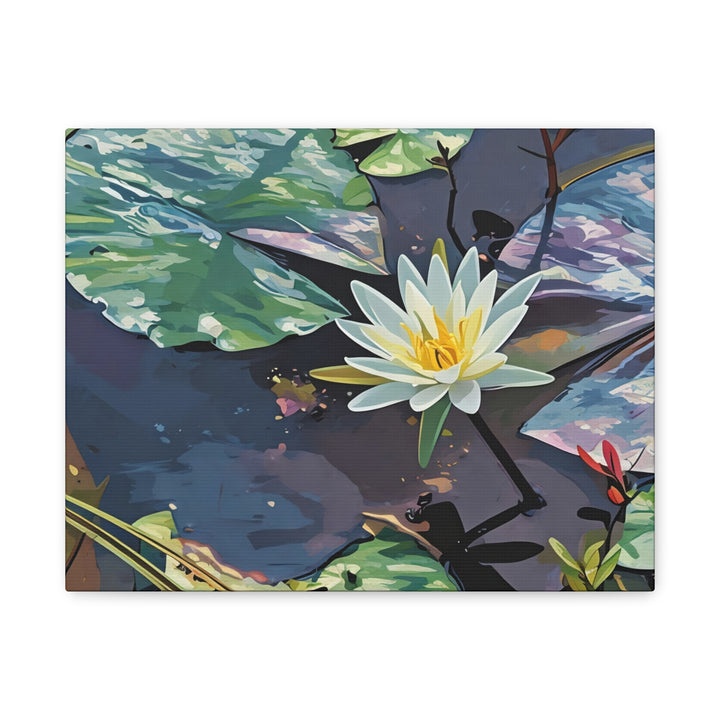 Water Lily Canvas Art Print – Nature Wall Décor