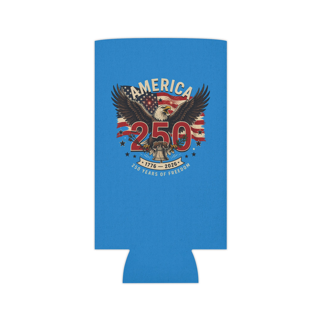 America 250 Can Cooler — Patriotic Eagle 1776–2026 Beer Koozie