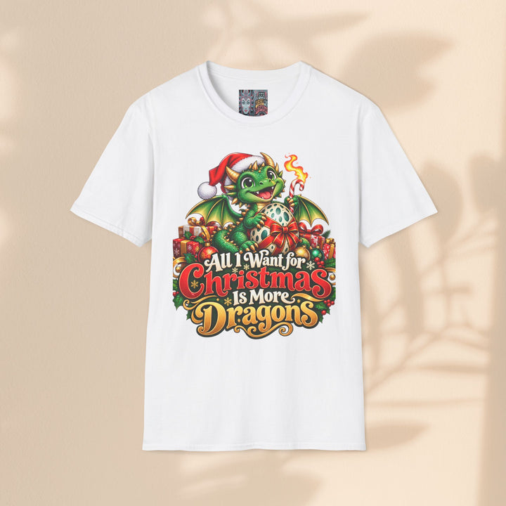 Christmas Dragons T-Shirt — "All I Want for Christmas Is More Dragons" Cute Holiday Tee