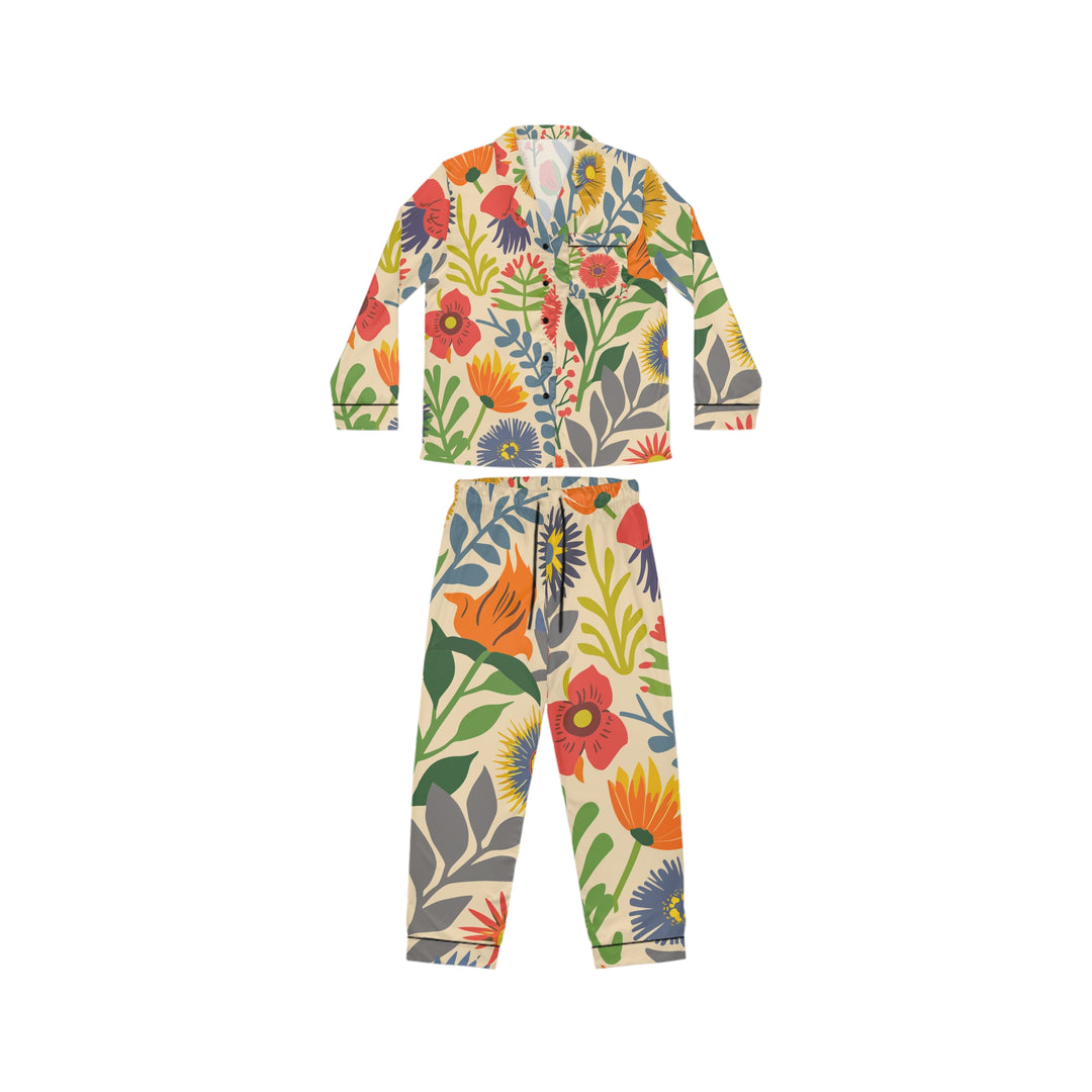 Women's Satin Pajamas - Coastal Flowers