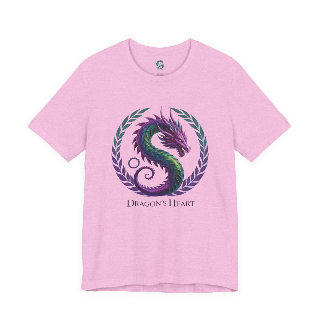 Mythical Dragon's Heart Unisex Tee, Fantasy Shirt, Gift for Gamers, Unique Dragon Design, Casual Wear, Dragon Lover's Apparel