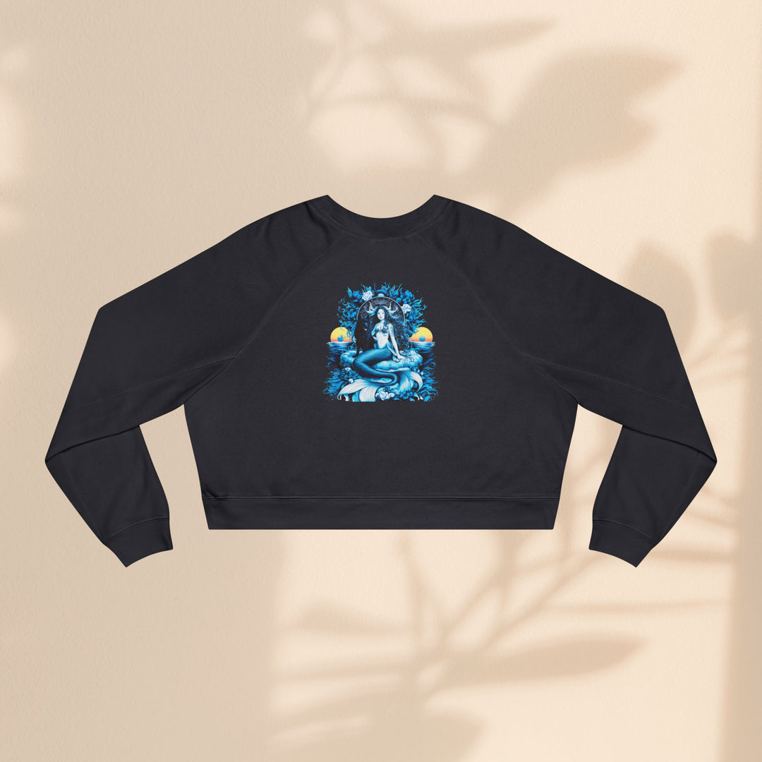 Majestic Mermaid Women's Cropped Fleece Pullover - Cozy Stylish Sweatshirt