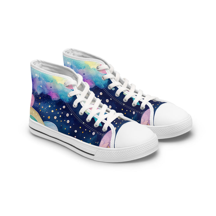 Women's High Top Sneakers - Mermaid Starry Night