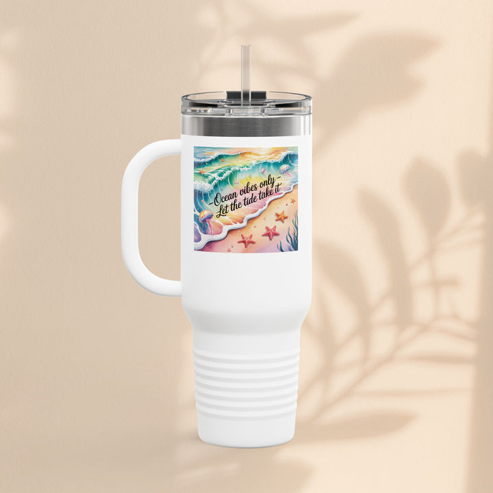 Ocean Vibes Insulated Travel Mug, 40oz