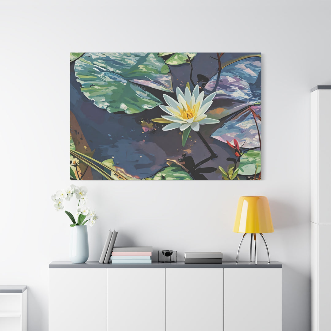 Water Lily Canvas Art Print – Nature Wall Décor