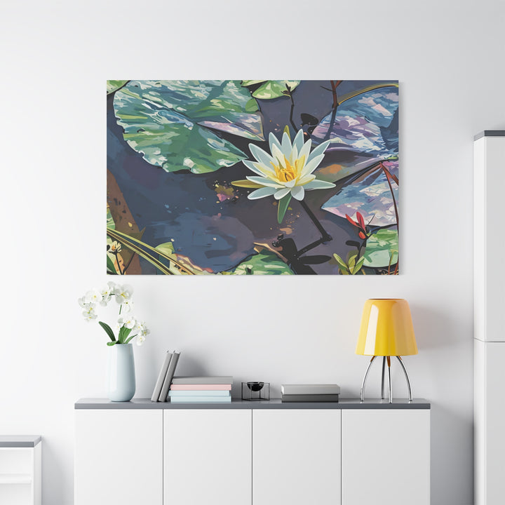 Water Lily Canvas Art Print – Nature Wall Décor