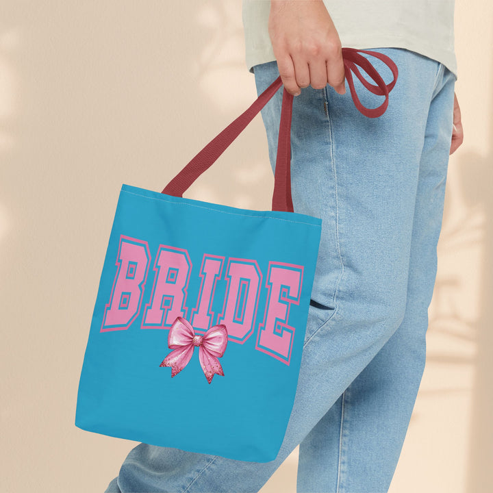 Bride Tote Bag with Bow | Bridal Shower Gift, Wedding Essentials, Bachelorette Party Accessory, Gift for Bridesmaids
