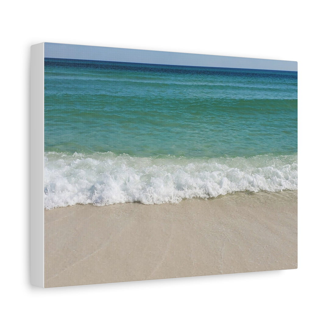 Beach Waves Matte Canvas Print – 1.25-Inch Stretched Seascape