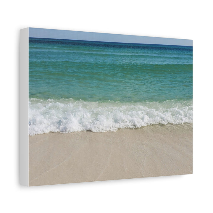 Beach Waves Matte Canvas Print – 1.25-Inch Stretched Seascape