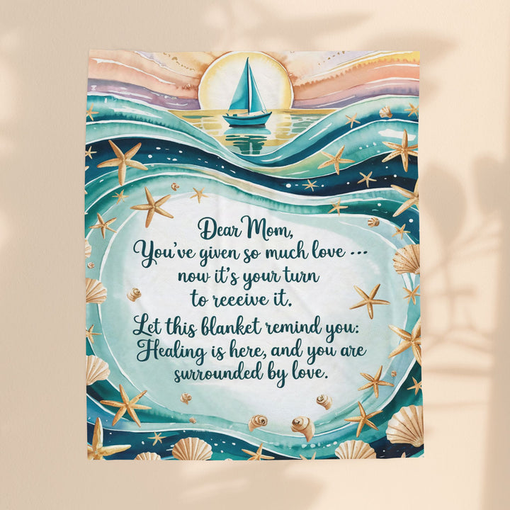 Personalized Mother's Day Velveteen Plush Blanket - Comforting Love & Healing Message