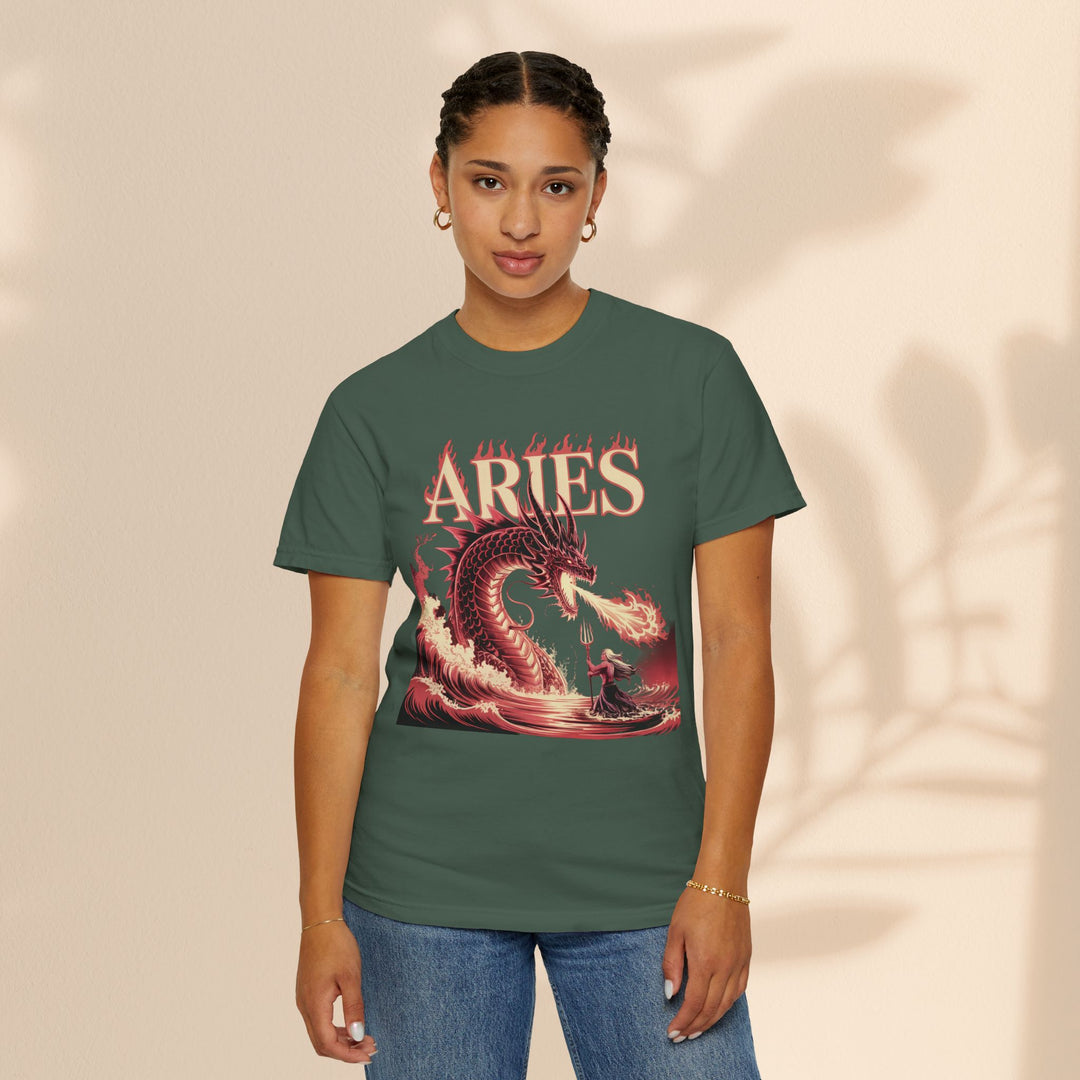 Aries Graphic T-Shirt: Unisex Astrology Tee, Zodiac Shirt for Birthdays & Everyday Wear, Perfect Gift for Aries Friends