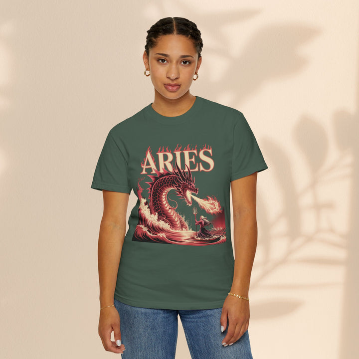Aries Graphic T-Shirt: Unisex Astrology Tee, Zodiac Shirt for Birthdays & Everyday Wear, Perfect Gift for Aries Friends
