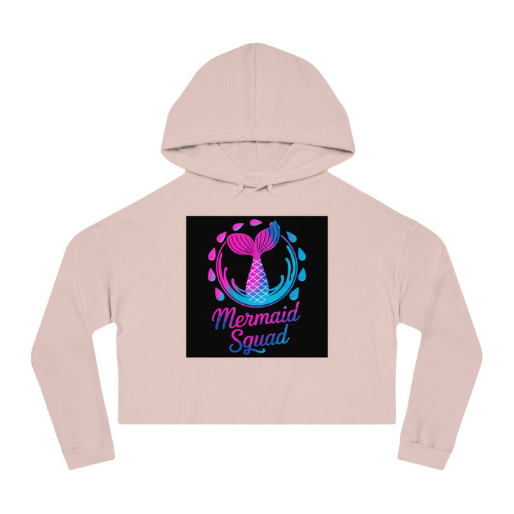 Women’s Cropped Hooded Sweatshirt - Mermaid Squad