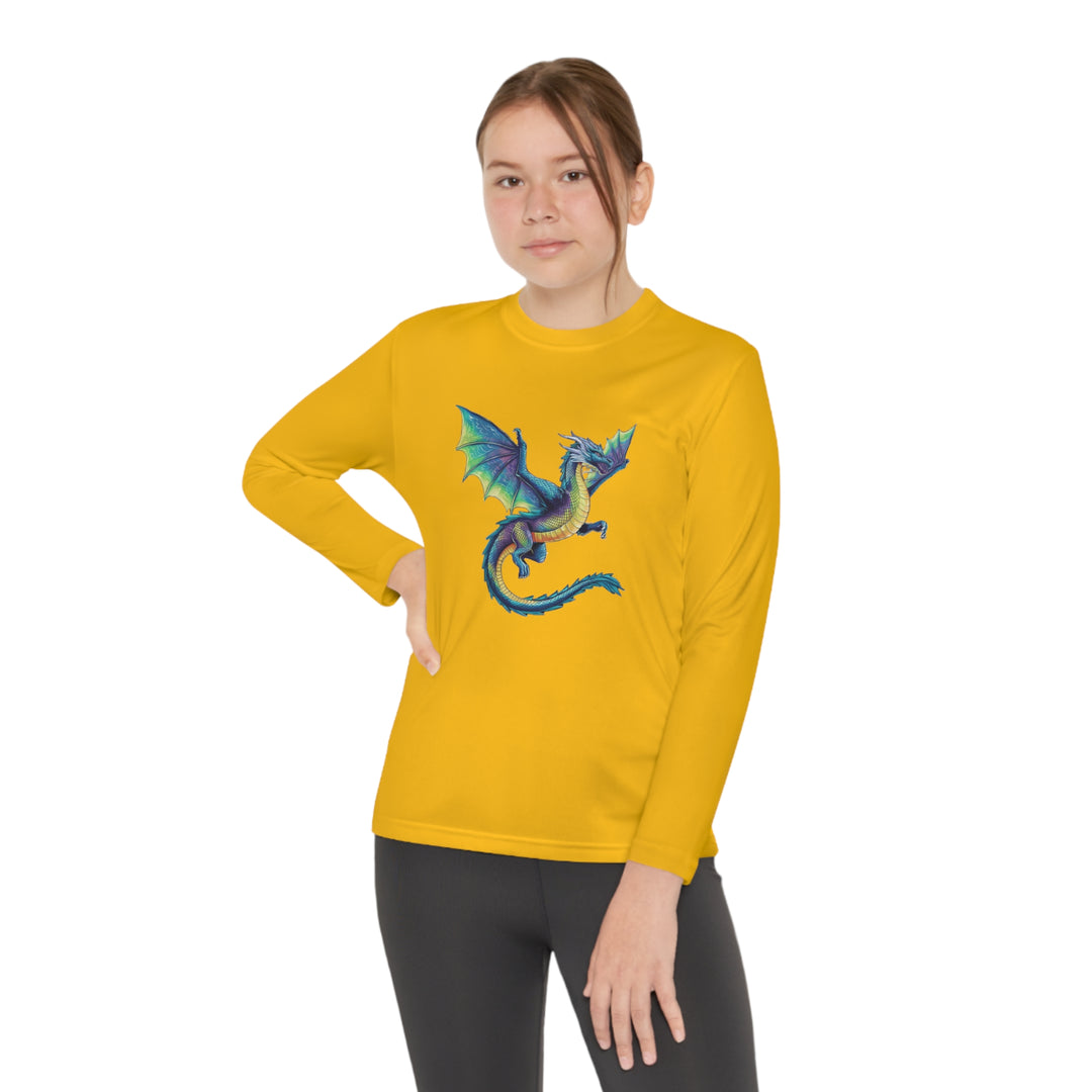 Youth Long Sleeve Competitor Tee - Electric Dragon