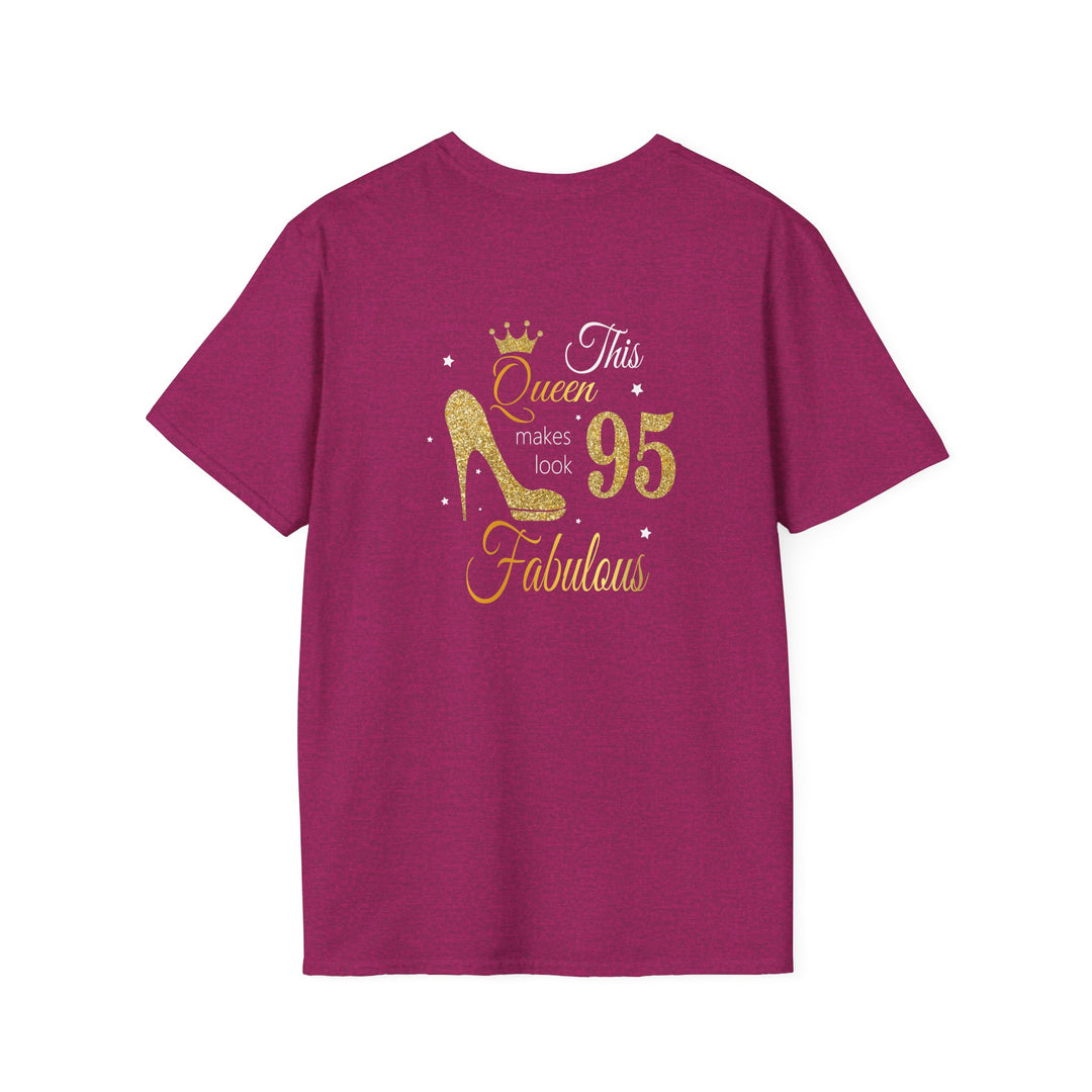 95 year old Fabulous Queen T-Shirt, Stylish Graphic Tee, Birthday Gift, Fashion Top, Statement Shirt