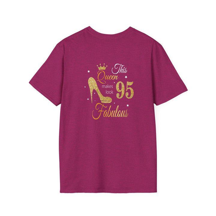 95 year old Fabulous Queen T-Shirt, Stylish Graphic Tee, Birthday Gift, Fashion Top, Statement Shirt