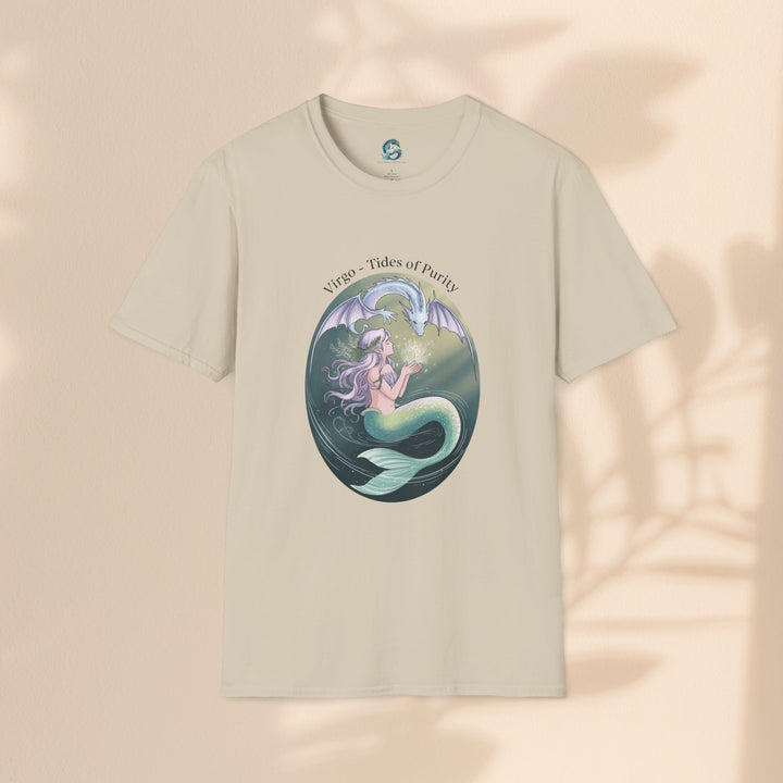 Mermaid Virgo T-Shirt, Ocean Art Tee, Summer Fashion, Gift for Beach Lovers, Sea Creature Apparel