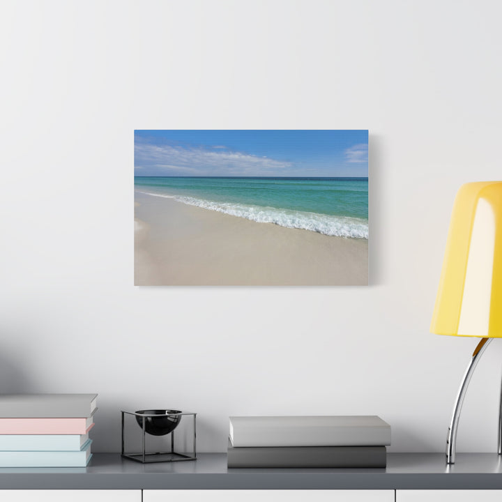 Beach Shoreline Matte Canvas Print – Tranquil Ocean Wall Art