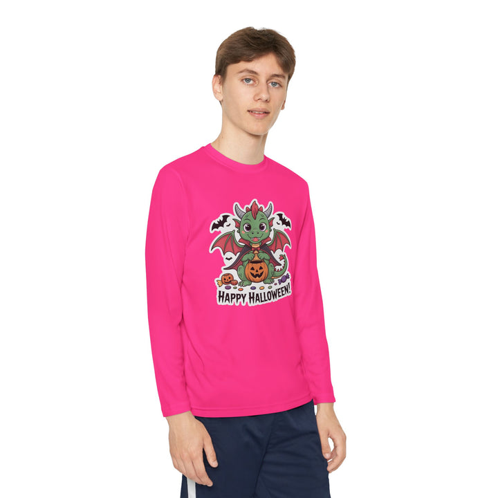 Halloween Youth Long Sleeve Tee, Cozy Tee for Kids, Spooky Costume Alternative, Perfect for Halloween Parties, Trick-Or-Treating