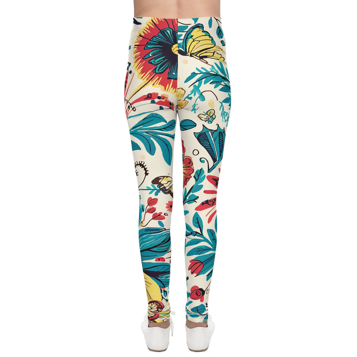 Colorful Floral Youth Leggings - Perfect for Spring & Summer Playtime