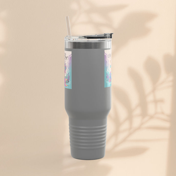 Magical Mermaid Fuel Insulated Travel Mug | 40oz Fantasy Drinkware for Beach Lovers, Gifts for Her