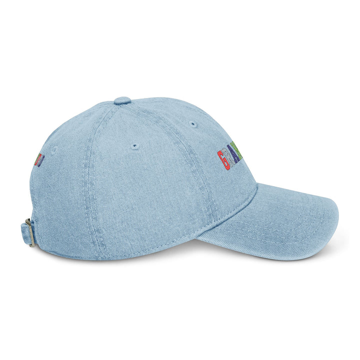 Colorful Embroidered Grandad Denim Hat - Gift for Grandpa