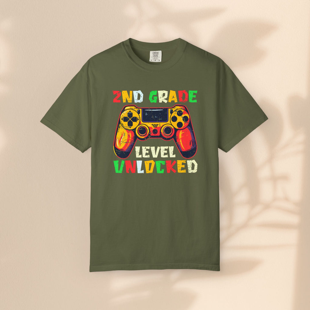 Fun Gamer T-Shirt, 2nd Grade Level Unlocked Shirt, Kids Gaming Apparel, Back to School Gift, Video Game Fan Tee